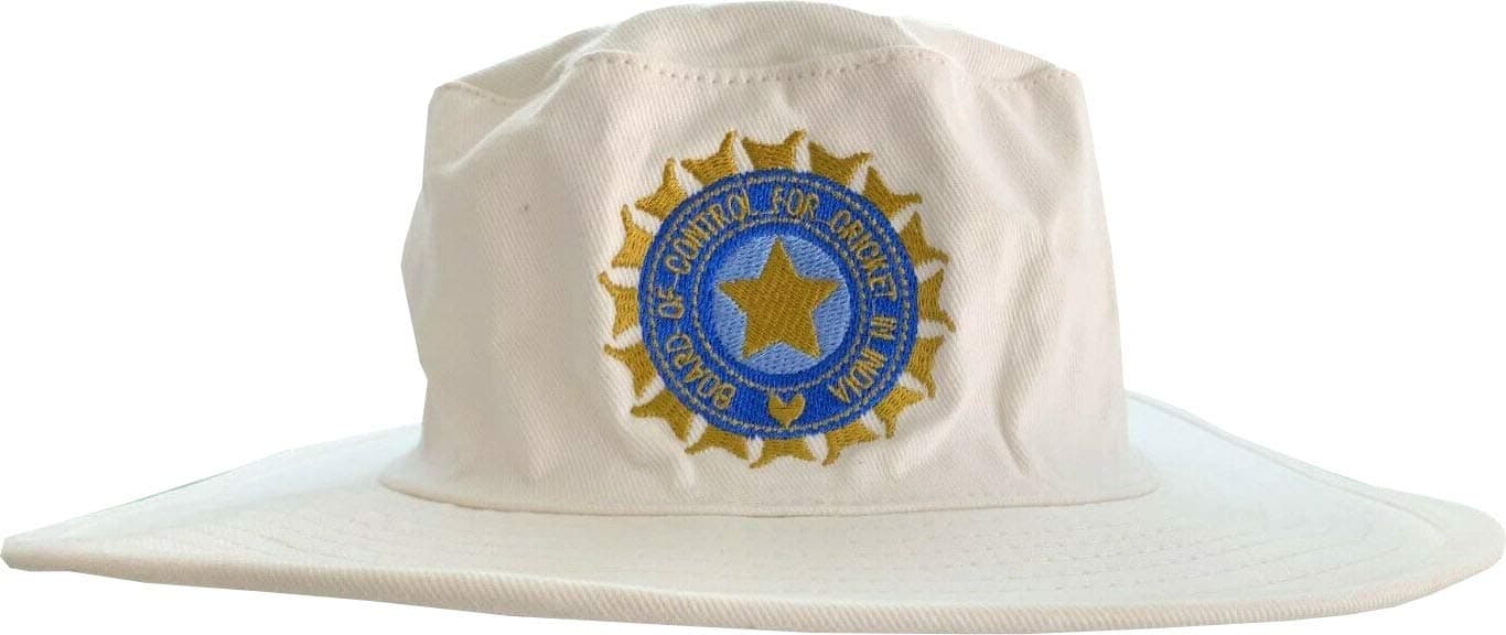 ND Sports India Cricket Sun Hat Anti Crinkle Comfortable Wide Brim Hat New