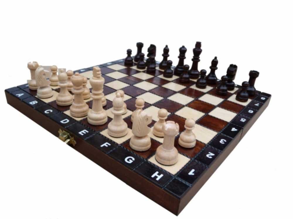 SCHOOL, Basic, Solid Wood, Chess Set