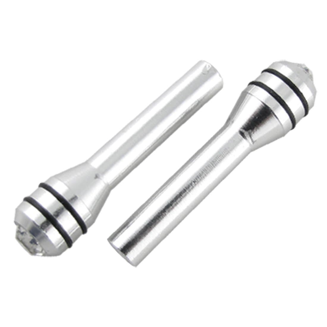 sourcingmap 2 Pcs Rhinestone Decor Silver Tone Car Doo Lock Pins