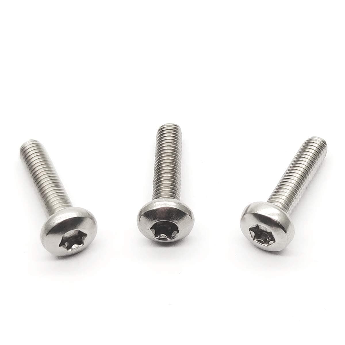 M6-1.0x25mm Stainless Steel Torx Bolts Round Head Six Star Six Lobe Screws Full Thread 30pcs