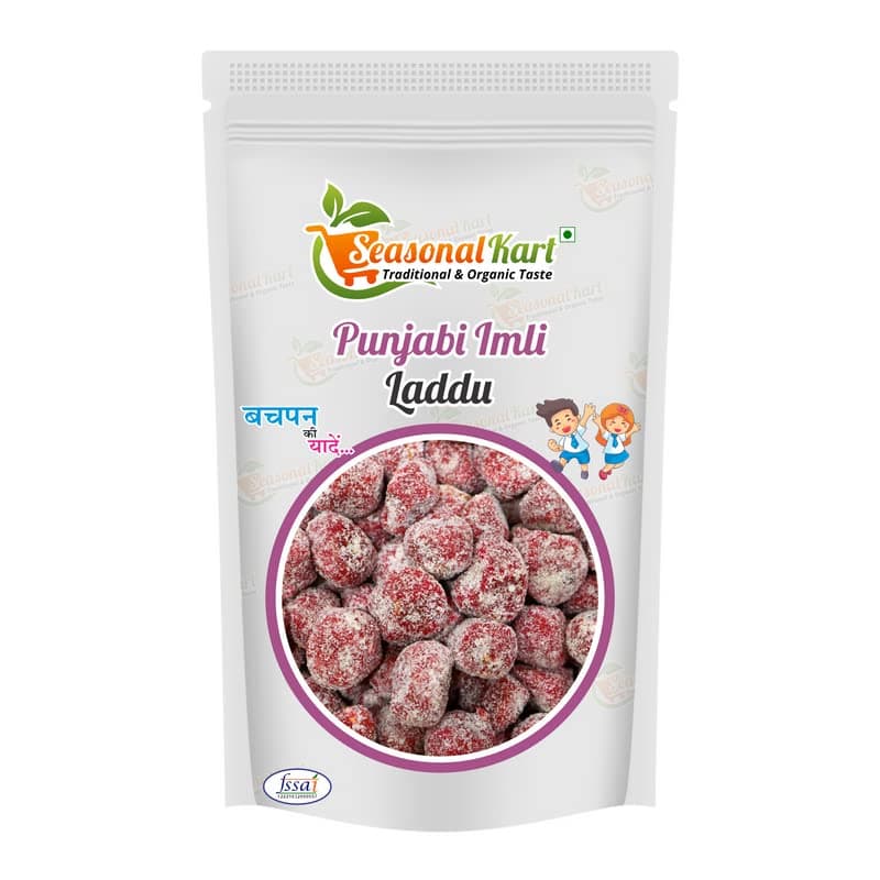 SEASONALKART Punjabi Imli Candy Punjabi Imli Laddu 200 Grams Tamarind Ladoo Candy Khatta Meetha Swad Emly