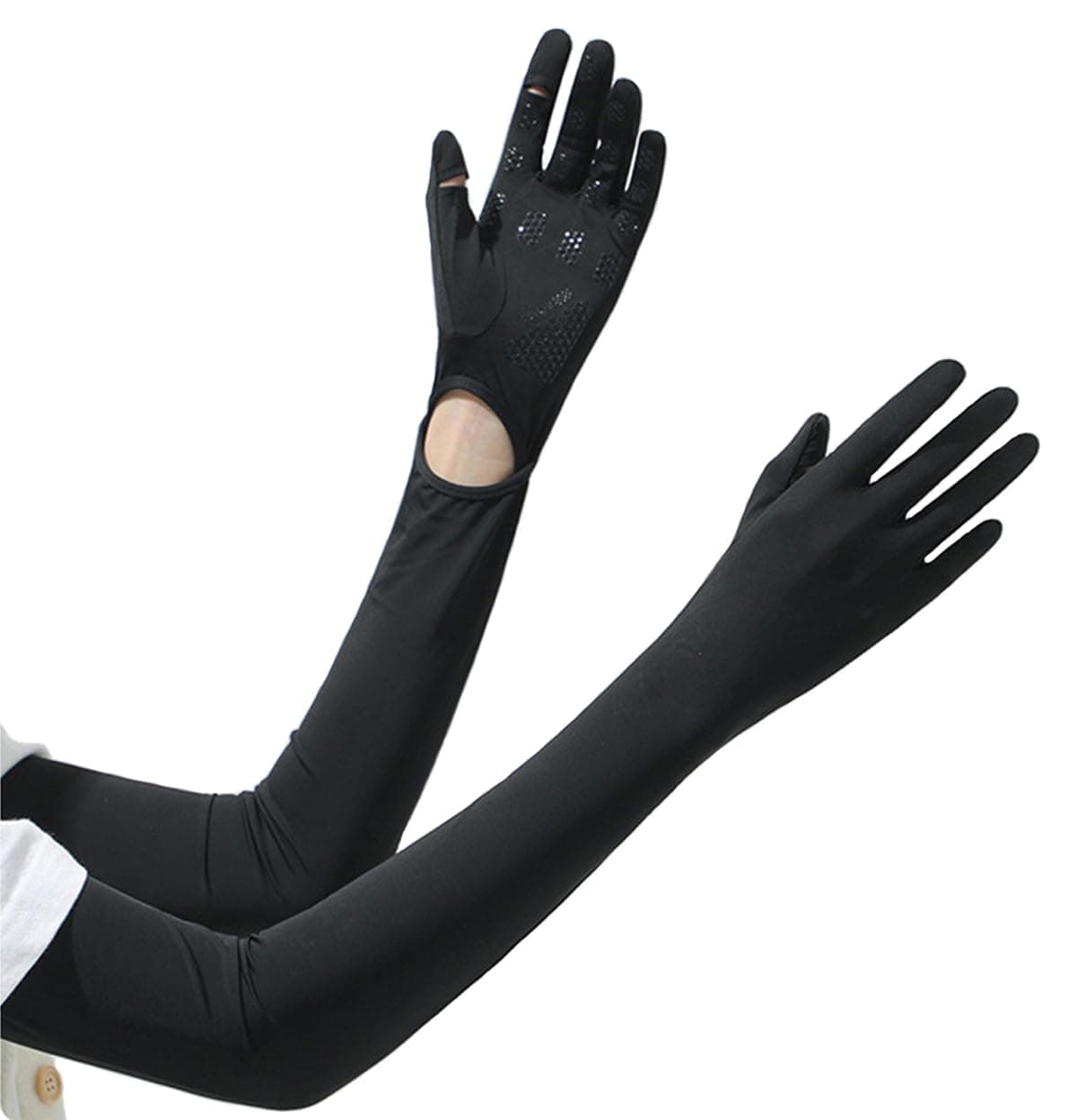 UV Protection Women's Driving Gloves - Full Finger Arm Sleeve Long UV Sun Protection Gloves