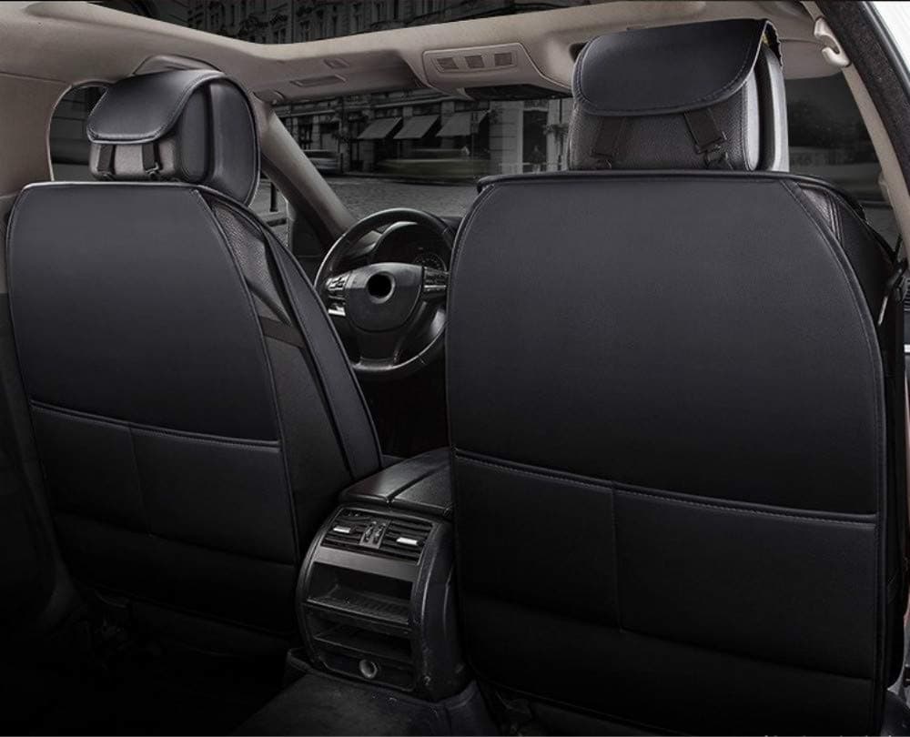 ANKIV 2pcs Universal Fit Waterproof Pu Leather Car Seat Cushion Cover for Sedan or SUV Truck Van (Front 2pcs Brown)