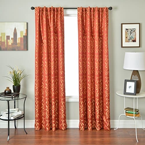 Softline Home Fashions Savannah Series Window Treatment Panel, Sienna, 55 x 108