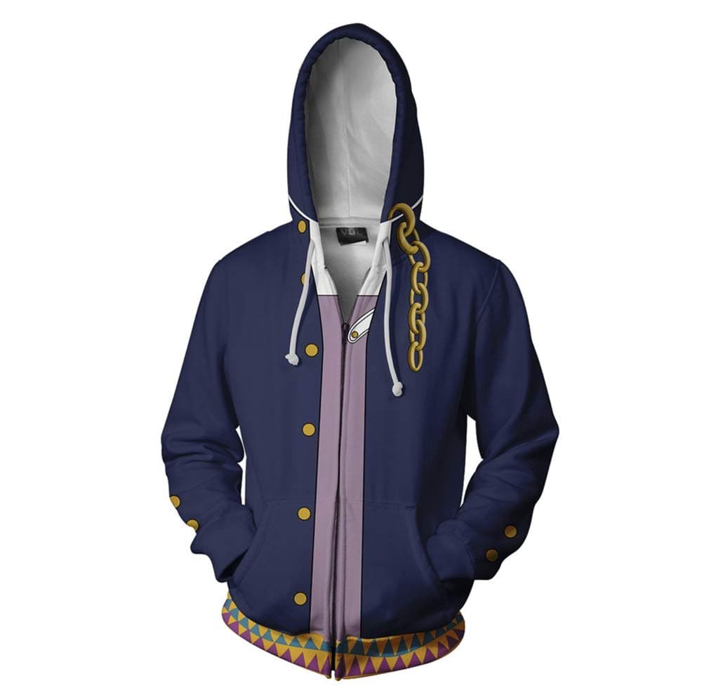 Anime Cartoon Cosplay Bizarre Costume Hoodie 3D Printed Zipper Jacket (Small, Color 1)