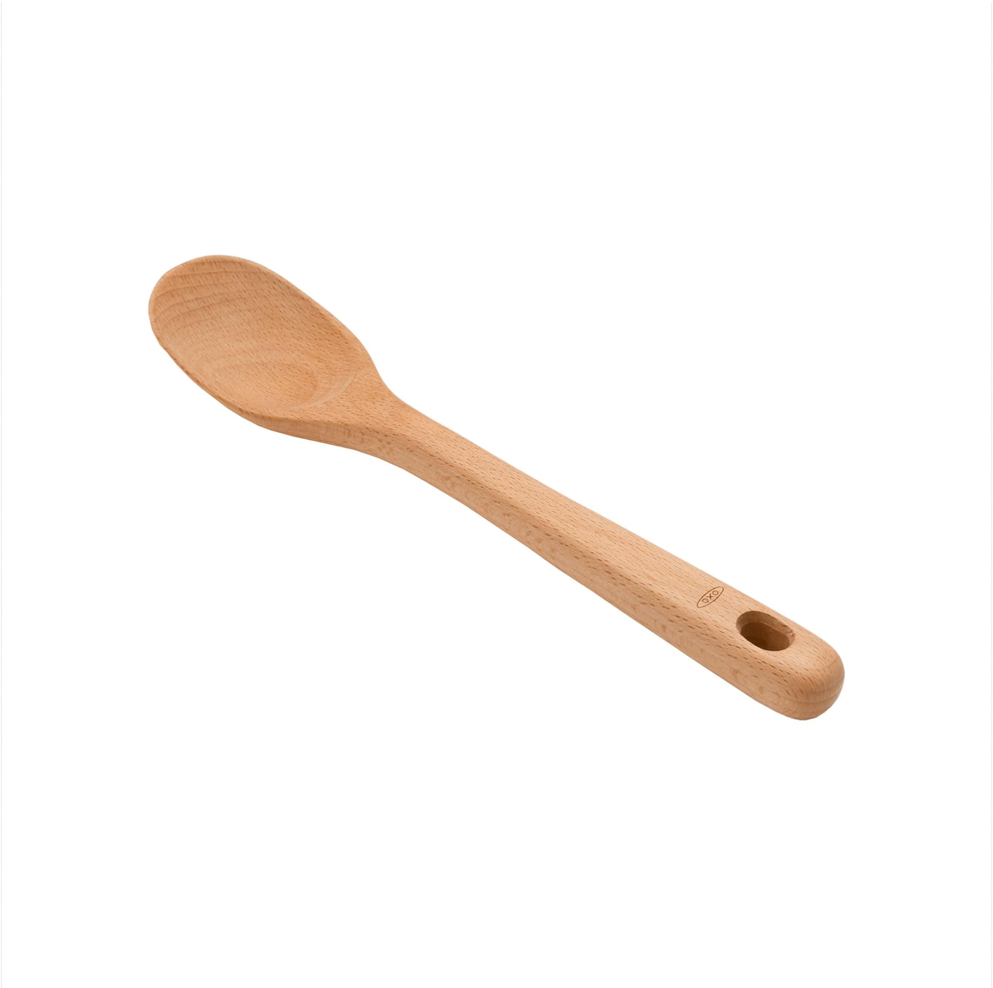 Good Grips Wooden Large Spoon - Durable Beechwood Kitchen Utensil for Cooking and Serving, Safe for Non-Stick Cookware, Comfortable Grip, Ideal Wooden Spoon for Every Kitchen