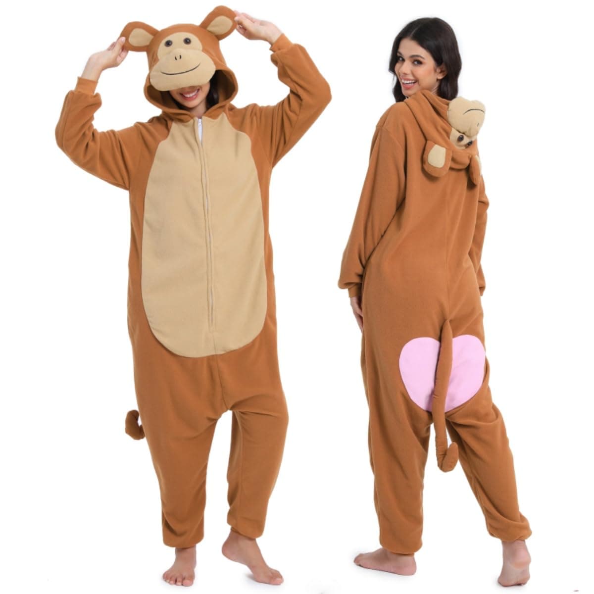 WishlikerUnisex Adult Onesie Costume Halloween Christmas Cosplay Animal Cartoon Pajamas