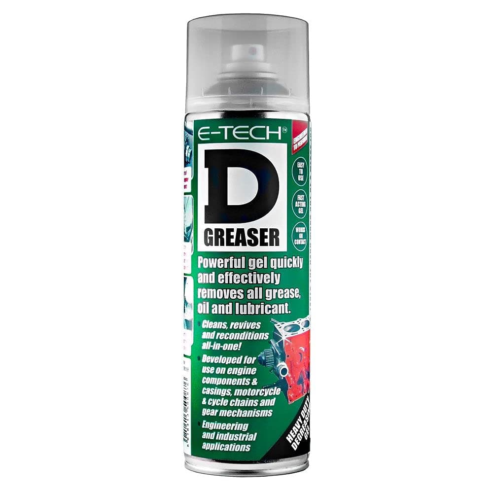Car Engine, Motorcycle & Cycle Chains and Machinery Degreasers D Greaser Grease, Oil and Lubricant Remover Cleaner Spray | 500ml Bottle