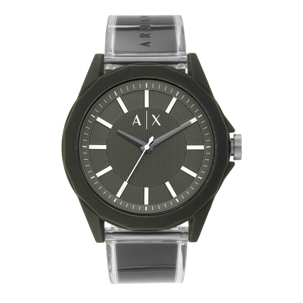 Armani Exchange Men's Three-Hand Green-Tone Nylon Watch AX2638