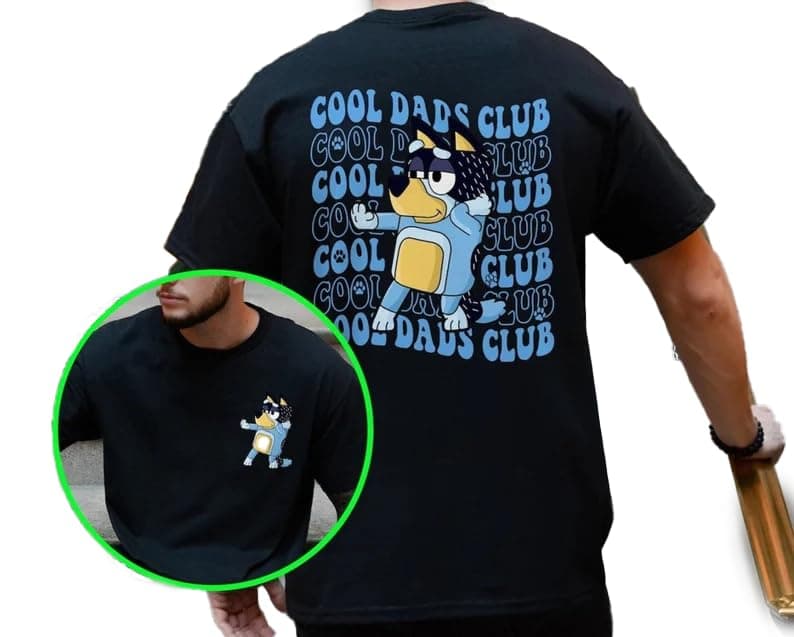 HandmadeBlu Cool Dad Club Shirt, Bandit Cool Dad Club Tshirt, Blu Bandit Dad Birthday Gift, Father's Day Funny Cute Blu Family Shirt