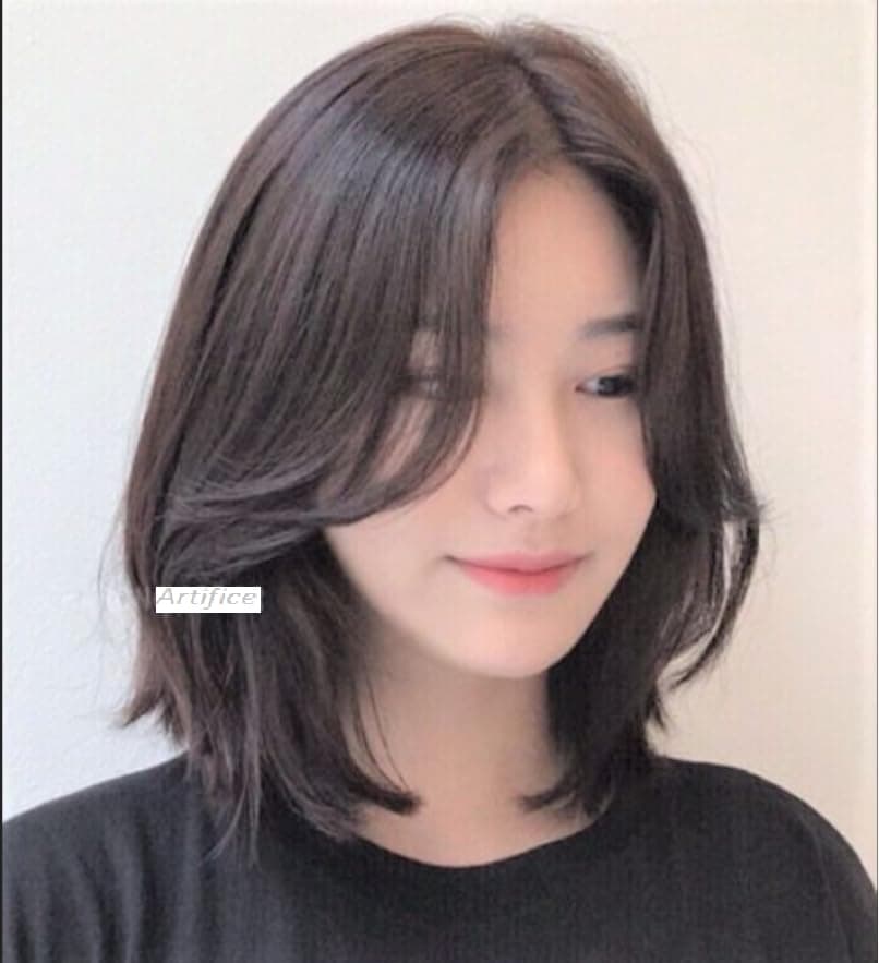 Artifice Short Wavy Hair Bob Wig + Wig Cap (Natural Dark Brown)