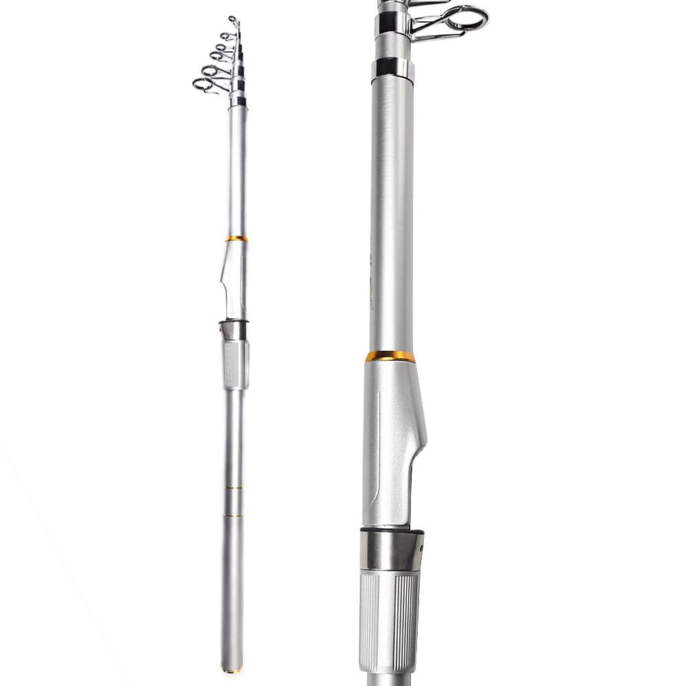 Handing Magician Saltwater Fishing Rod Spinning Telescopic Fishing Pole no Reel Silver White Color Pole Portable Fishng Tackle 5 Kinds of Specifications are Available
