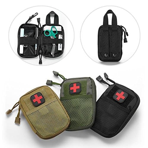 LIVIQILY Tactical Medical kit molle Accessory kit Camping First Aid Kits Medicine Storage Bag Portable Package Emergency Medical Kit Survival Medicine Pills Pocket Container Perfect