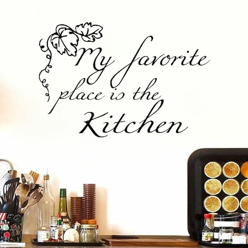 GADGETS WRAP Wall Decal Vinyl Sticker My Favorite Place Is The Kitchen for Office Home Wall Decoration