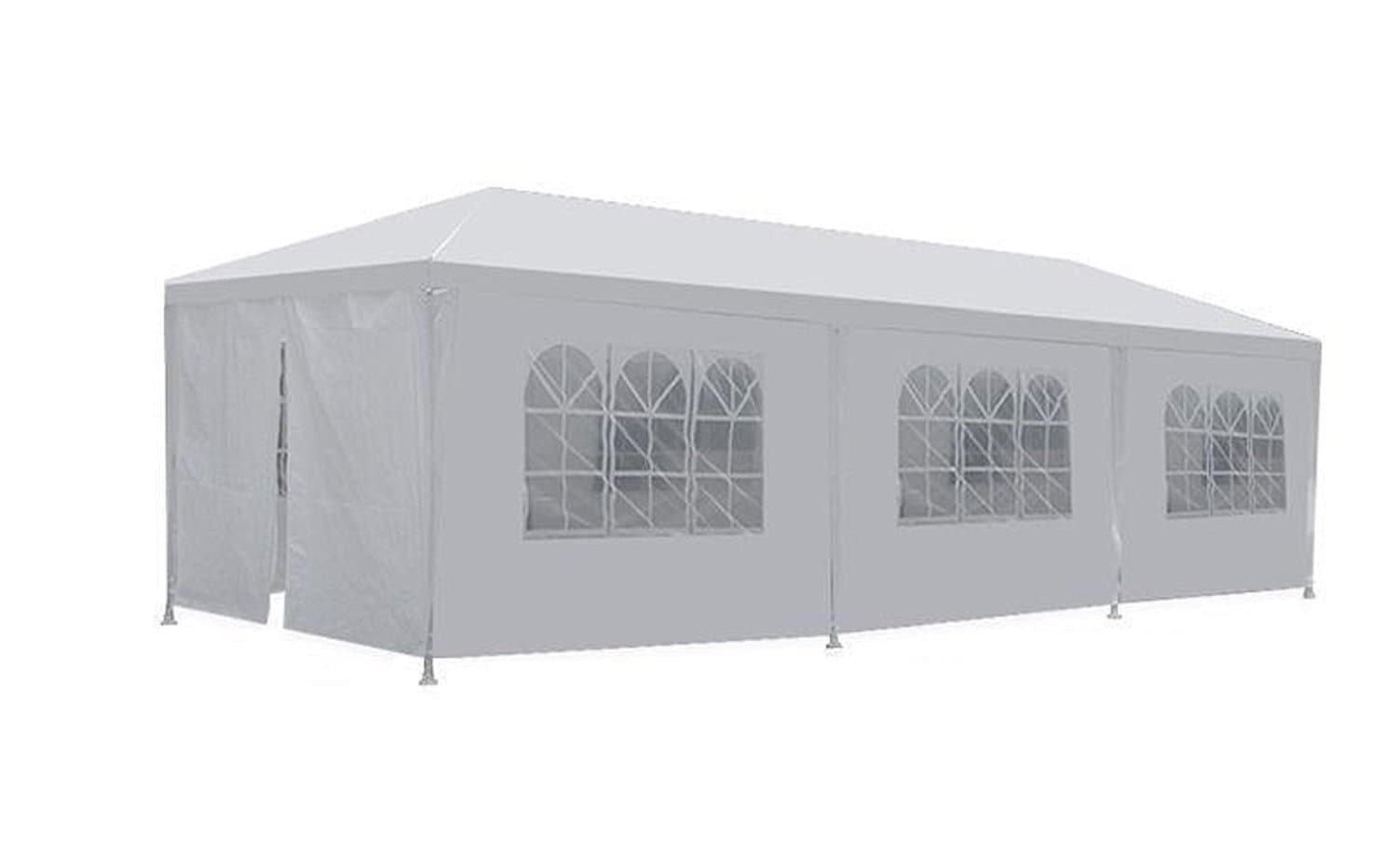10'x30' White Outdoor Gazebo Canopy Party Wedding Tent 8 Sidewalls Removable Walls