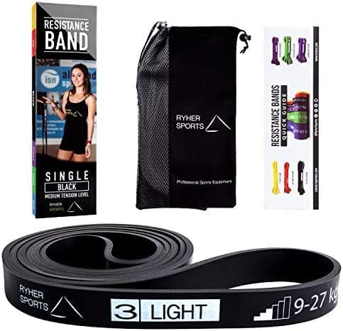 Ryher Fitness Pull Up Resistance Band - Exercise bands for CrossFit, Chin Up Assistance, Elastic Band for Powerlifting, Streching - CHOOSE Color and Resistance from bellow