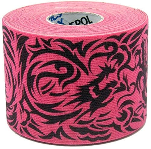 SPOL Kinematics TEX Tattoo Sports Tape Kinesiology Tape Muscle Tape, 5 CM (W) x 5 M (L)-Pink