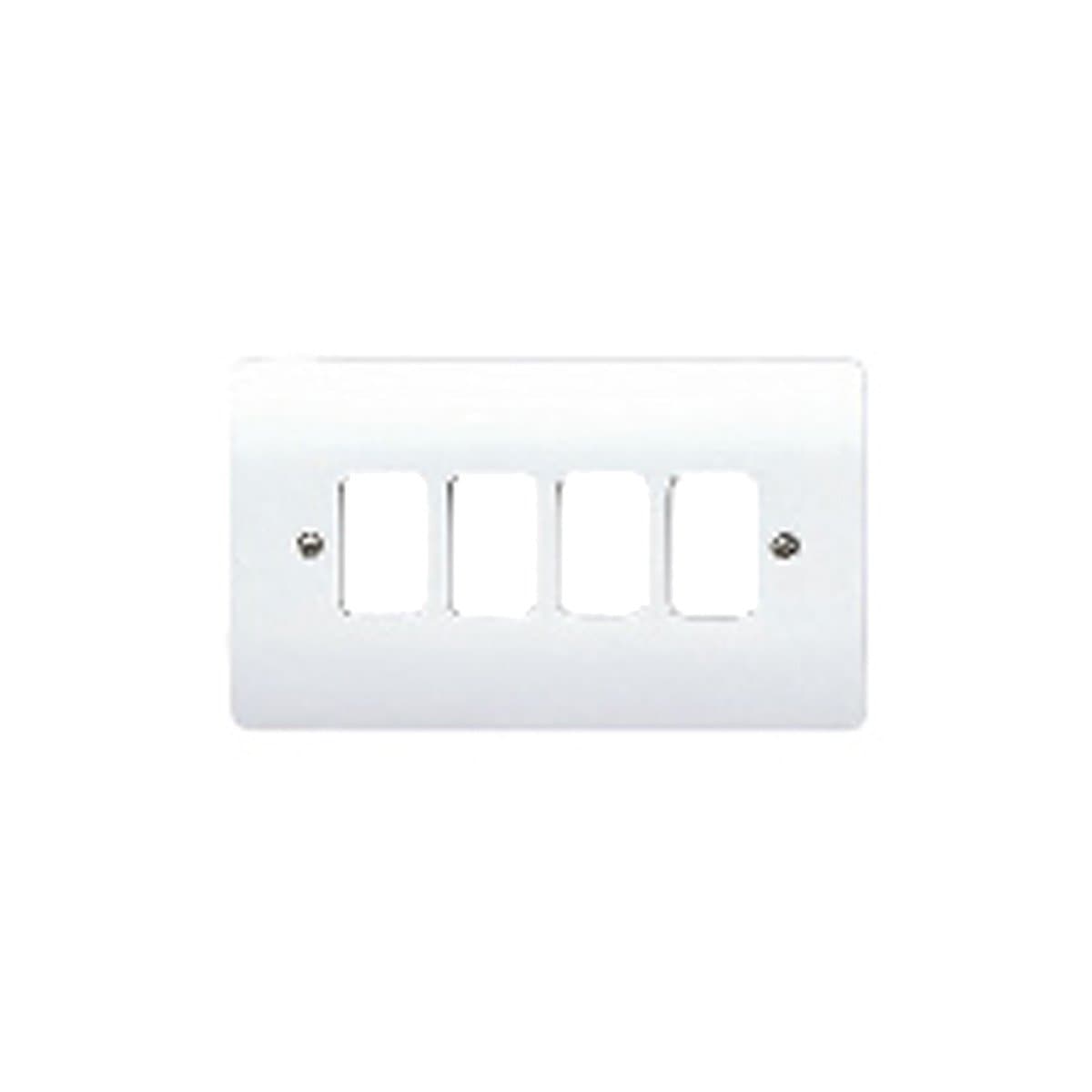 MK (ELECTRIC) Logic Plus 4 Module Grid Plus Front Plate, White