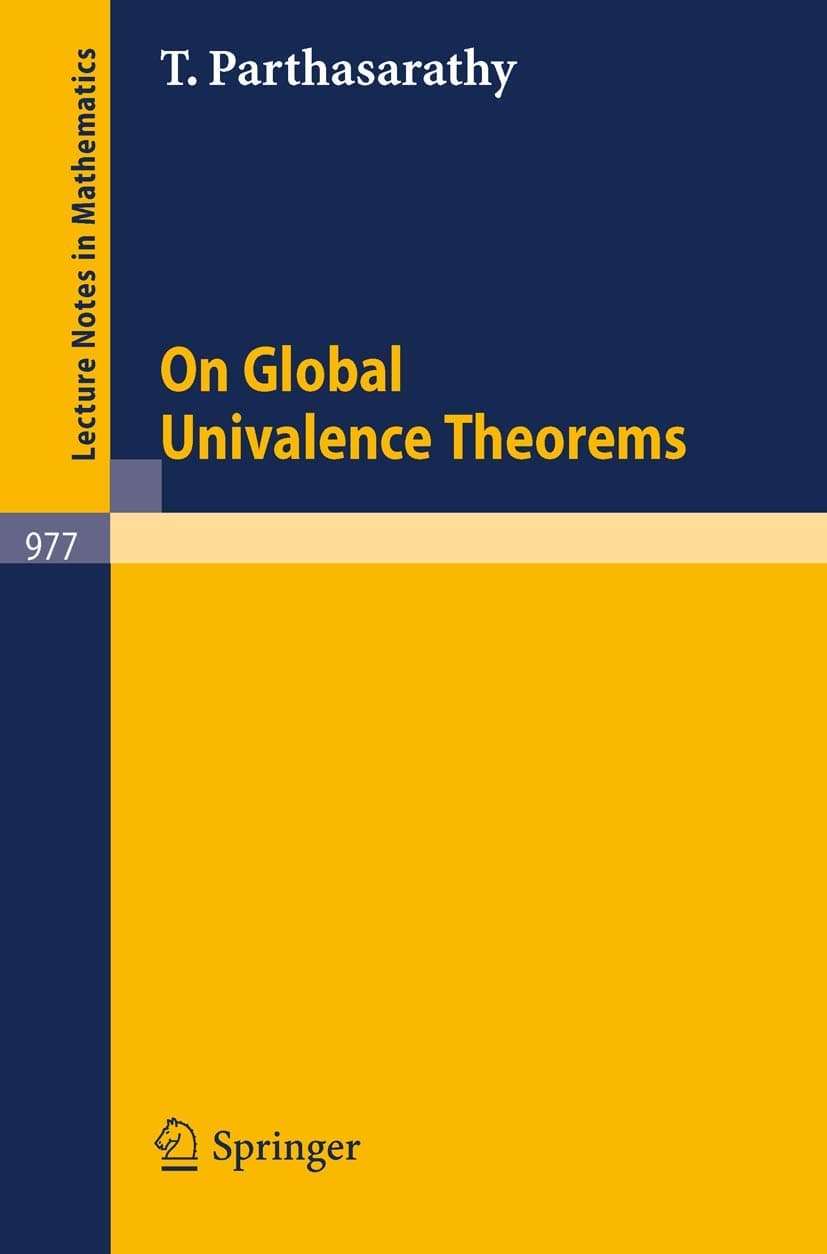On Global Univalence Theorems: 977 (Lecture Notes in Mathematics)