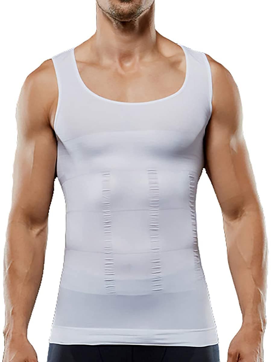 Mens Body Shapewear Slimming Vest Abdomen Slim Shirt Compression Tank Shaperwear