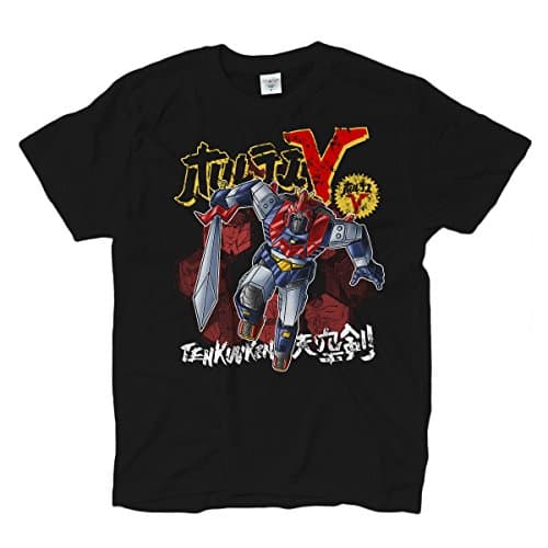 T-shirt man Vultus V Voltes Combattler super machine black 1_XXL