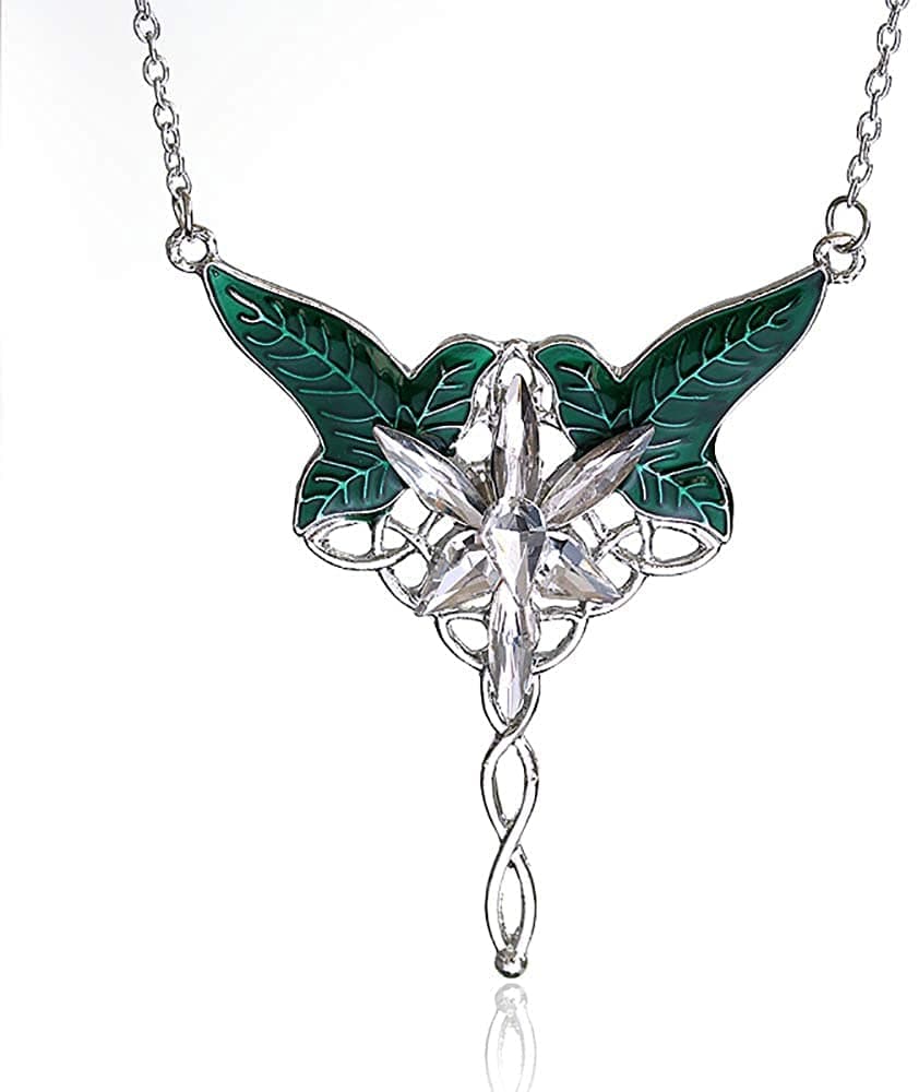 Elven Leaf Aragorn Arwen Evenstar Pendant Necklace Pendant Elvish Jewelry for Women