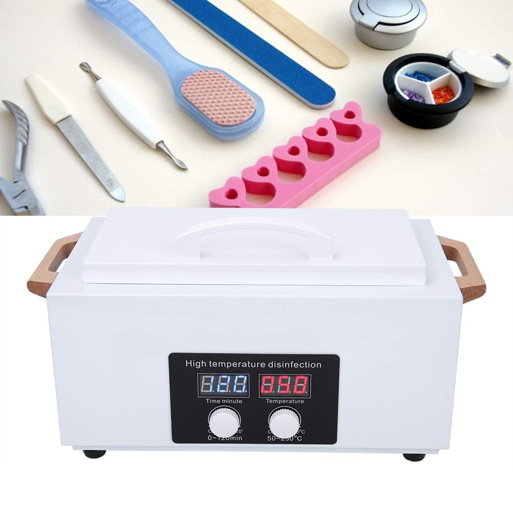 Yeyat High Temperature Steriliser, Temperature And Time Freely Adjustable, Cabinet With Lcd Display, For Suitable For Nail Salons (Eu)
