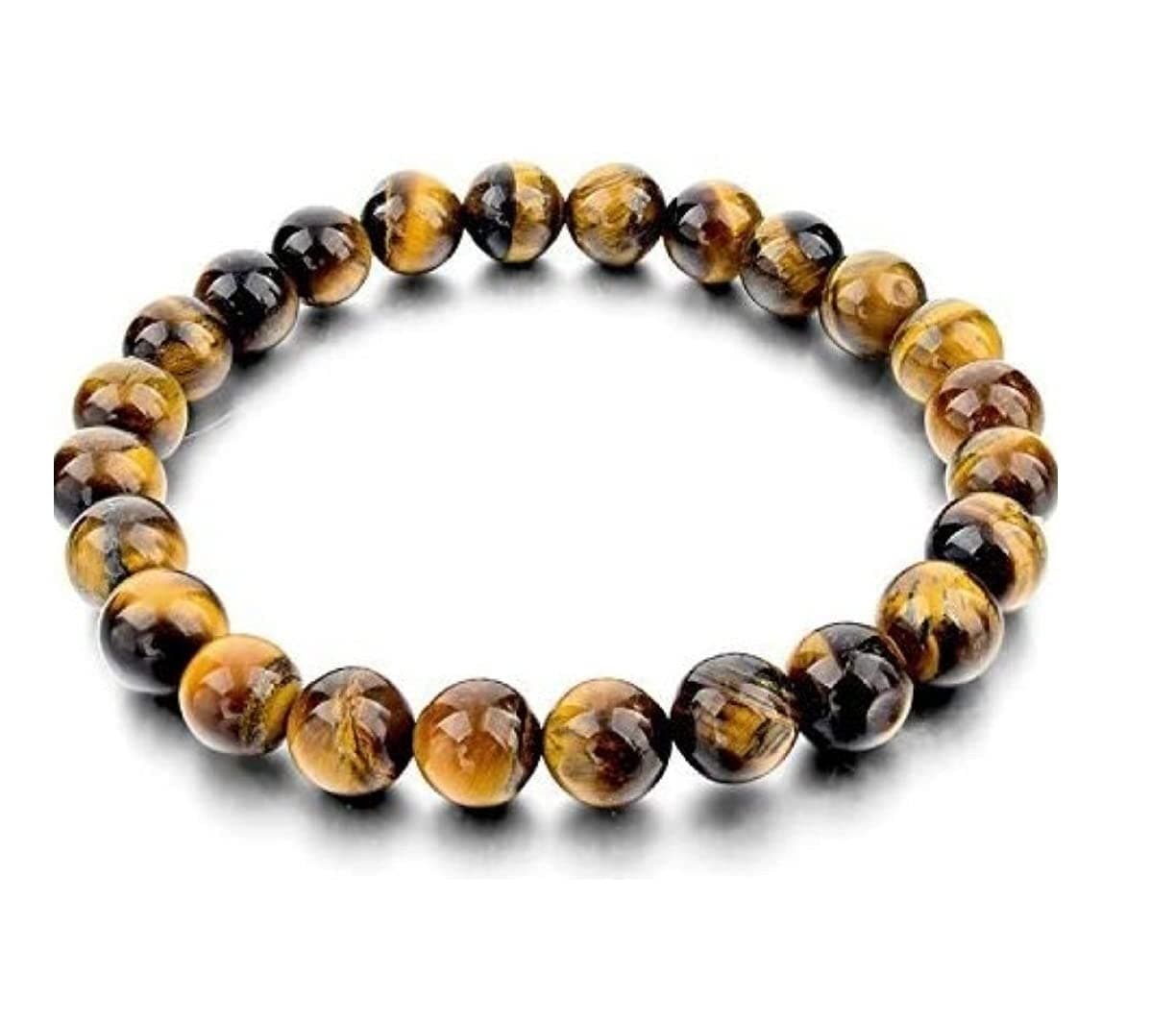 8mm Certified Natural Tiger Eye Stone Beads Bracelets for Women/Men AAA Grade Beads Unisex