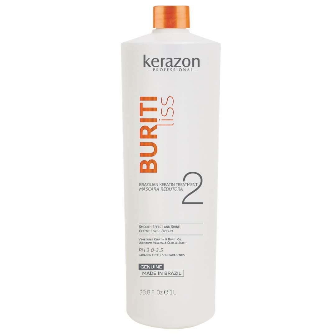 Brazilian Keratin Treatment 34fl.oz/1L Tratamiento de Keratina Brasilera Importada Buriti Liss by KERAZON