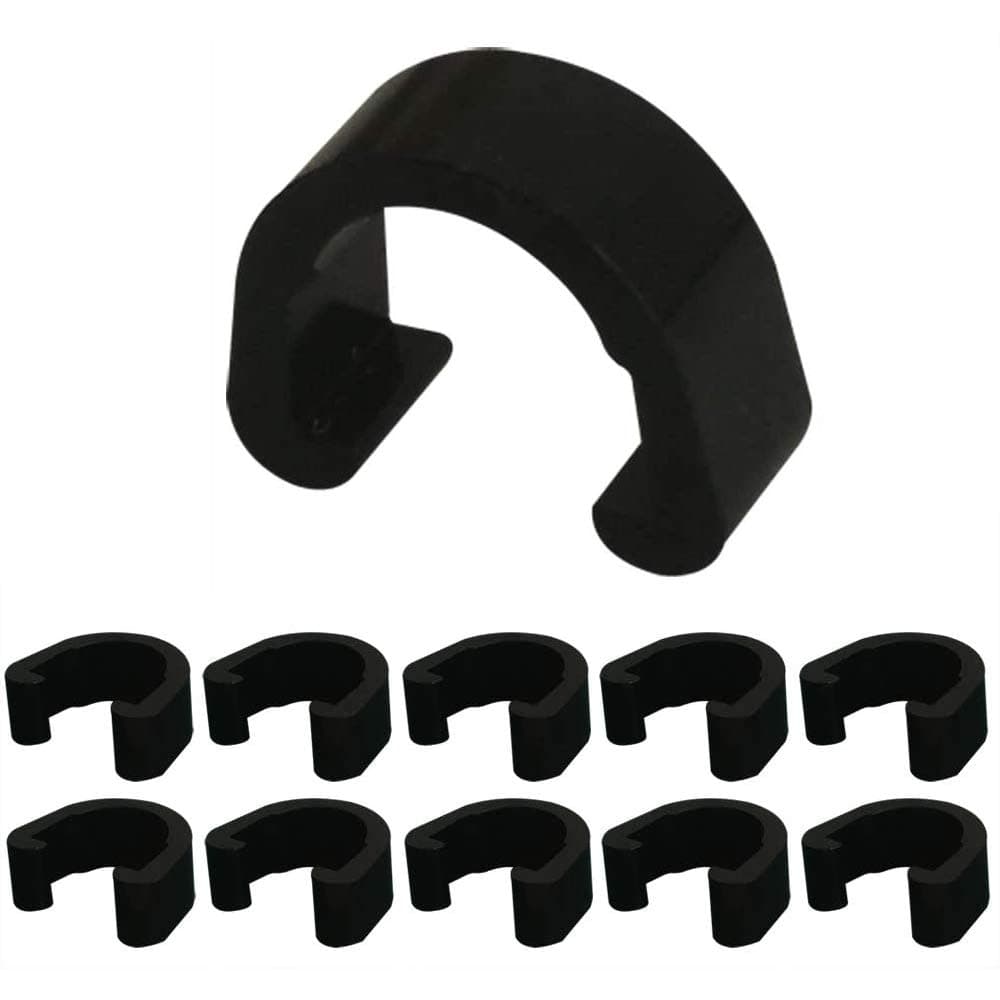 ANCLLO 10 Pcs Black Metal C-Clips U-Clips Buckle MTB BMX MTB Bicycle Brake Cable Shifter Shifter Cable Guides Gear Cable Housing Hose