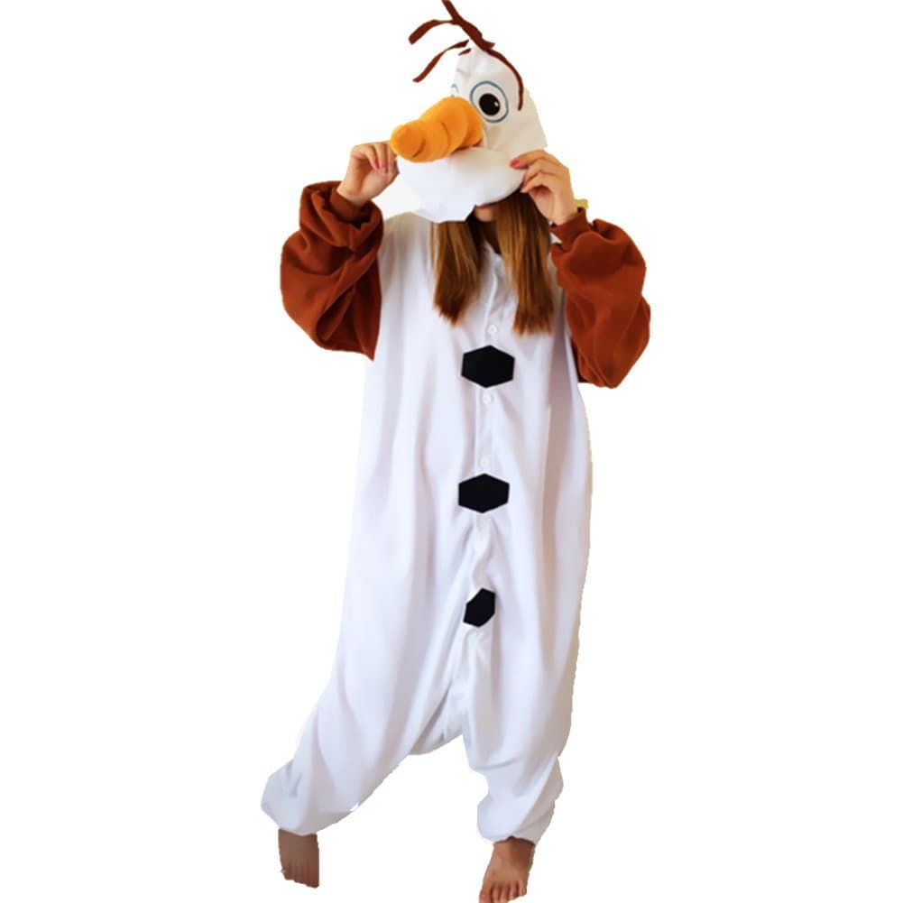 Daizy Ault Movie Olaf Character Costume Unisex Pajamas Onesies