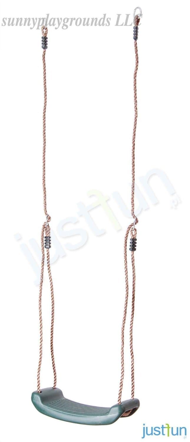 SWING SEAT GREEN with FREE ROPE-Outdoor and Indoor Playground Swing Set Accessories for Kids