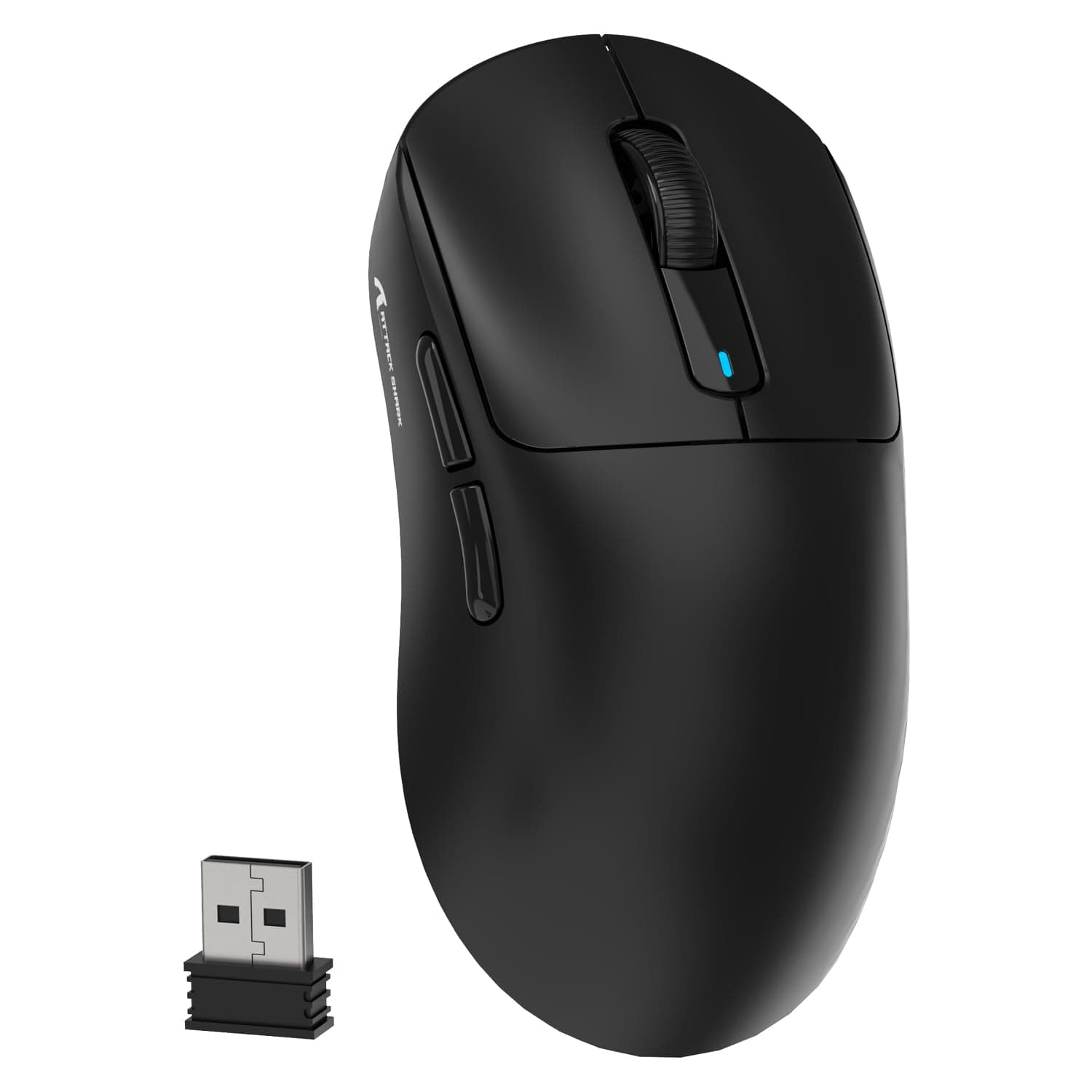 Attack Shark X3 Wireless Gaming Mouse, 49g Ultralight, PixArt PAW3395 26000 DPI, Bluetooth/2.4Ghz /Wired Tri-Mode, 200Hrs Rechargeable Battery, Kailh GM8.0 Switch for PC/MAC/Win - Black