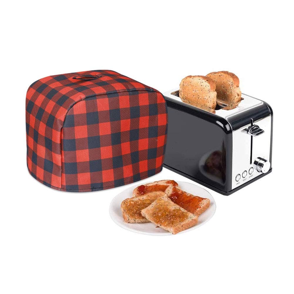 2 Slice Toaster Cover, Kitchen Essentials Appliance Dust Cover, Waterproof Oxford Fabric, Large Size11”X8”X8”, Dust and Fingerprint Protection, Fits for Most Major 2 Slice Toasters，Buffalo Plaid Print