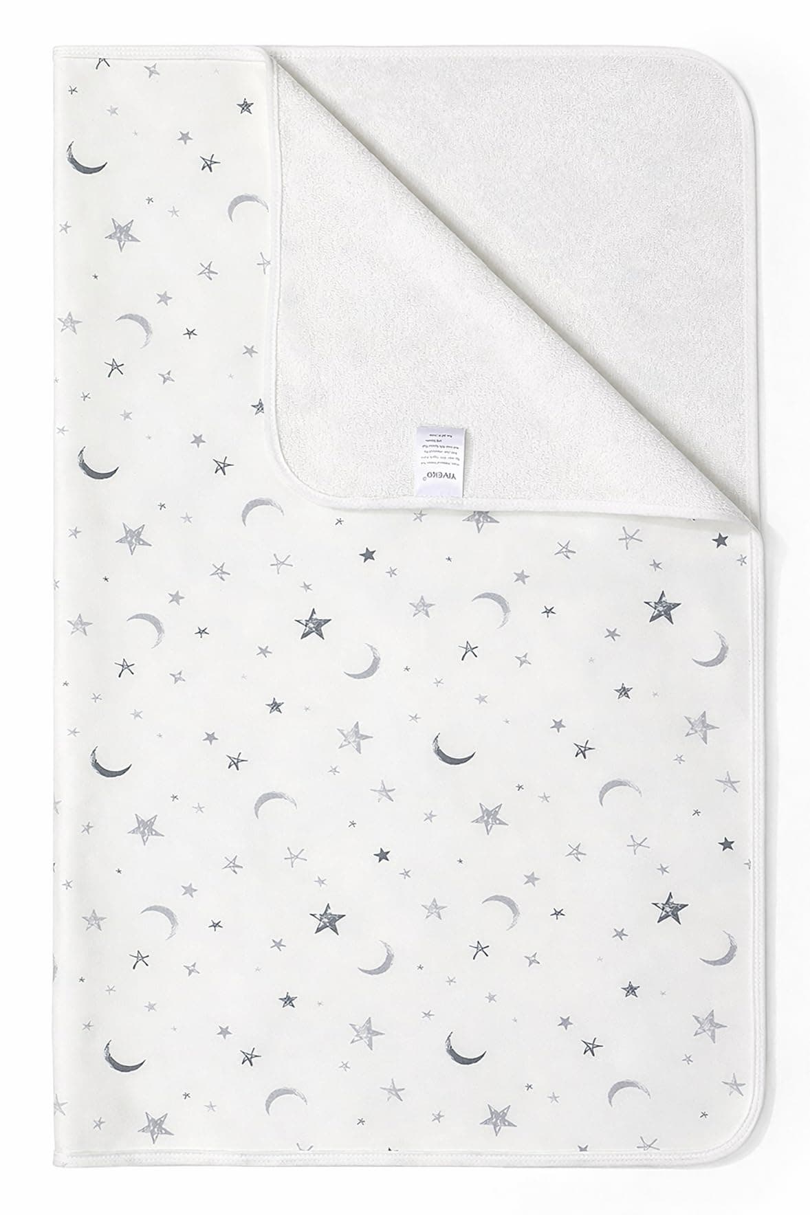 Baby Waterproof Bed Pad Washable Mattress Pad Reusable Underpads Bed Wetting Incontinence Cover for Baby Toddler Children and Adults-White Star