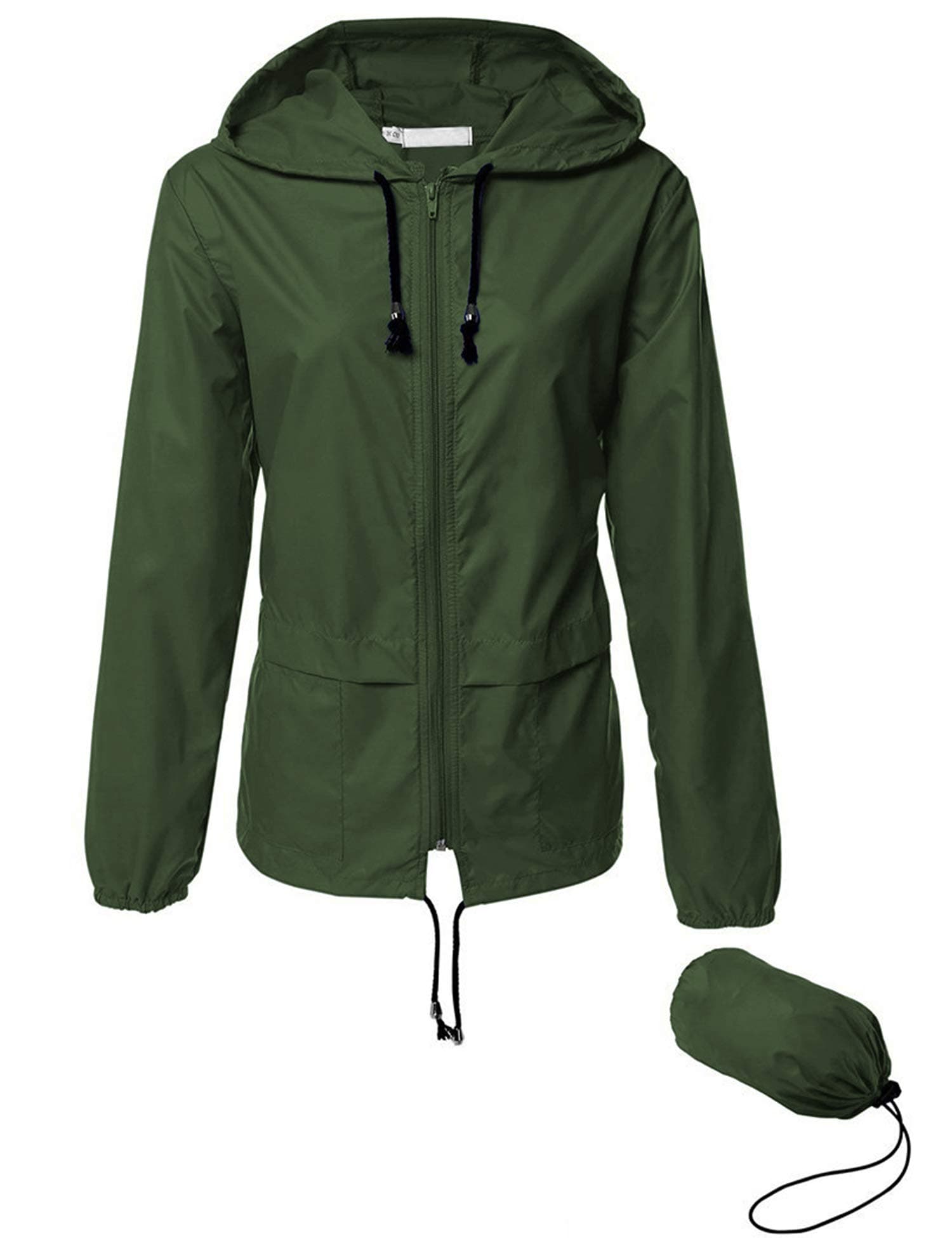 LOMON Women Light Rain Jacket Waterproof Raincoat Packable Outdoor Hooded Windbreaker