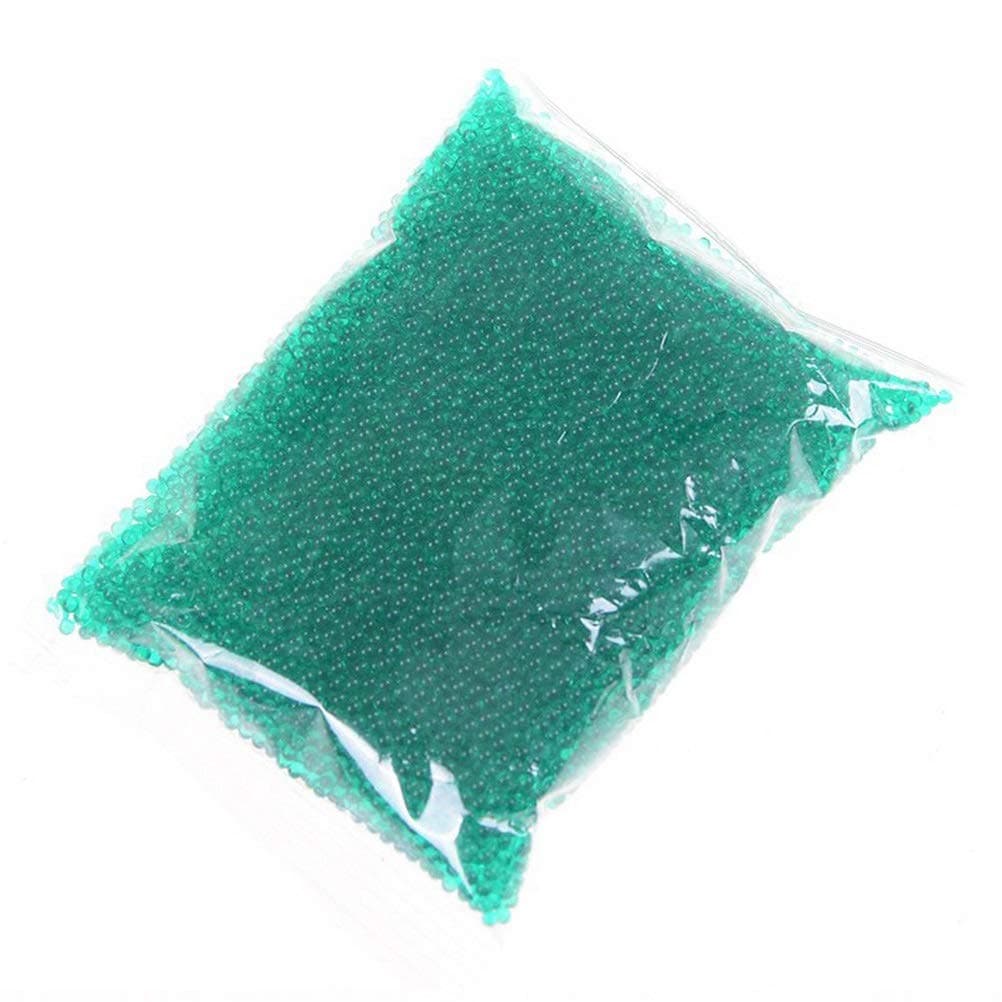 Zhiye 50g/10000 Beads Gel Soil Water Crystal Beads Jelly Water Gems Vase Filler for Home Decorations (Green)