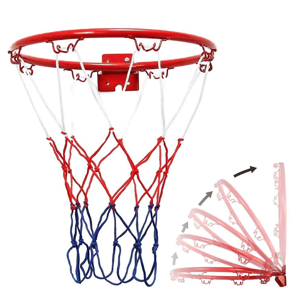 heirao4072 Hanging Basketball Wall Mounted Goal Hoop Rim For Outdoors Indoor,with Net Screw, Heavy Duty Steel Frame,very Durable