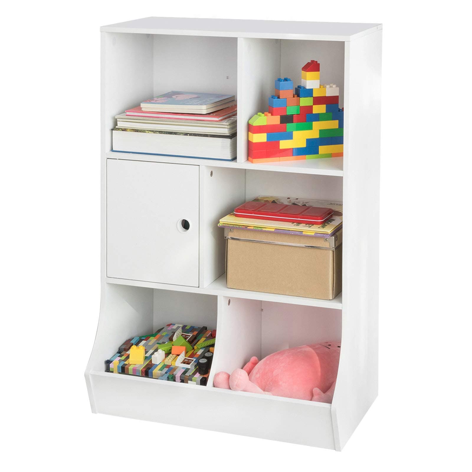 SoBuy® KMB25-W, Children Kids Bookcase Book Shelf Toy Storage Unit Storage Display Shelf Rack Organizer