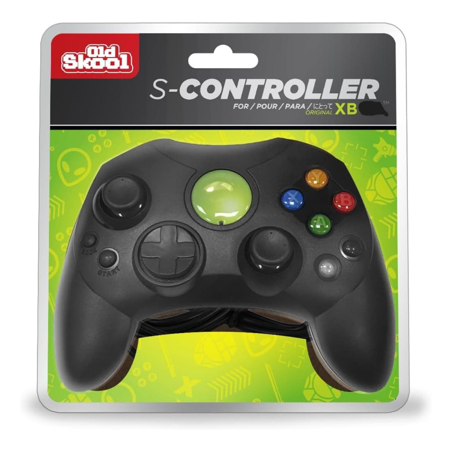- Old Skool compatible with Xbox Controller S-Type Wired Game Pad - Black