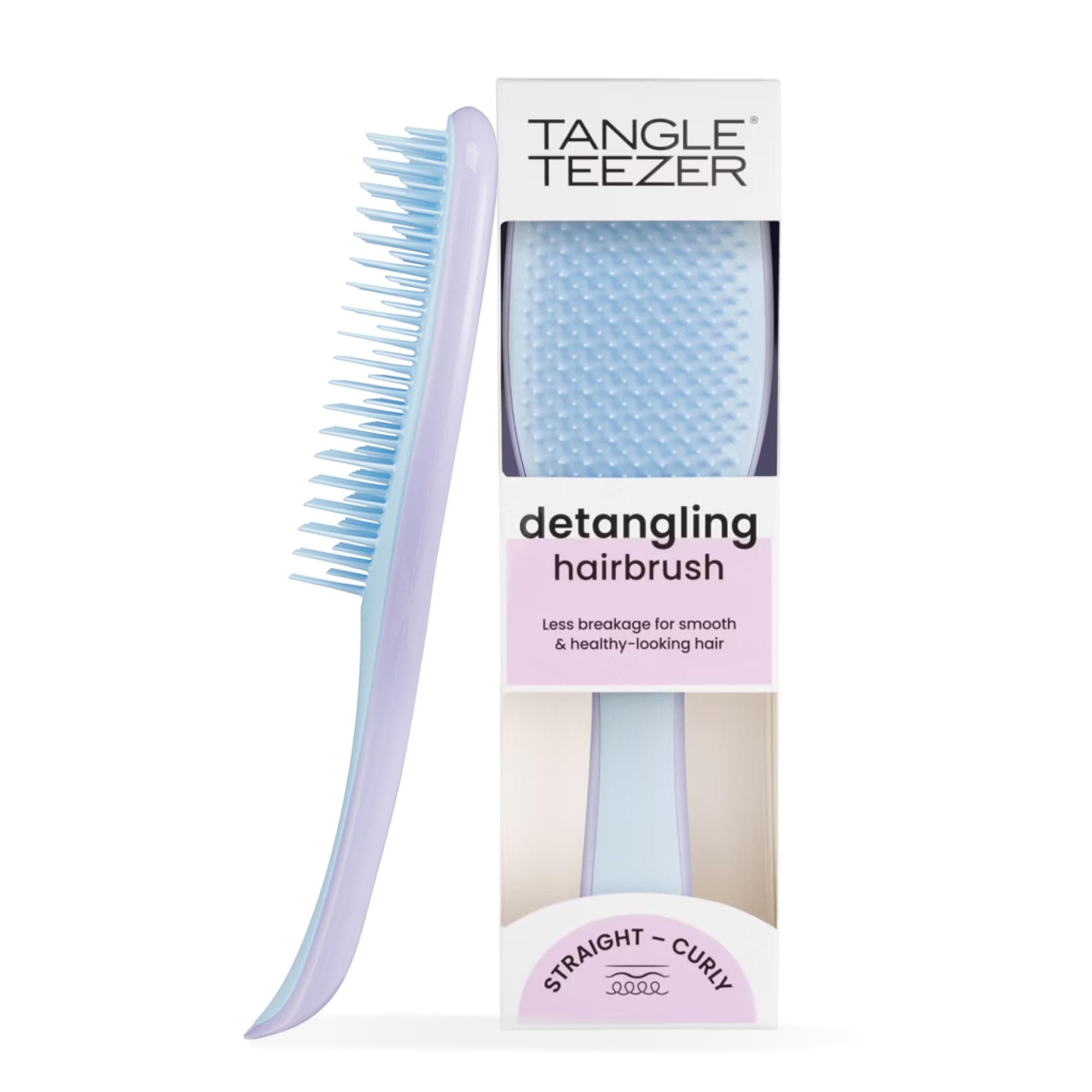 Tangle Teezer | The Ultimate Detangler Hairbrush for Wet & Dry Hair | For All Hair Types | Eliminates Knots & Reduces Breakage | Blue Lilac
