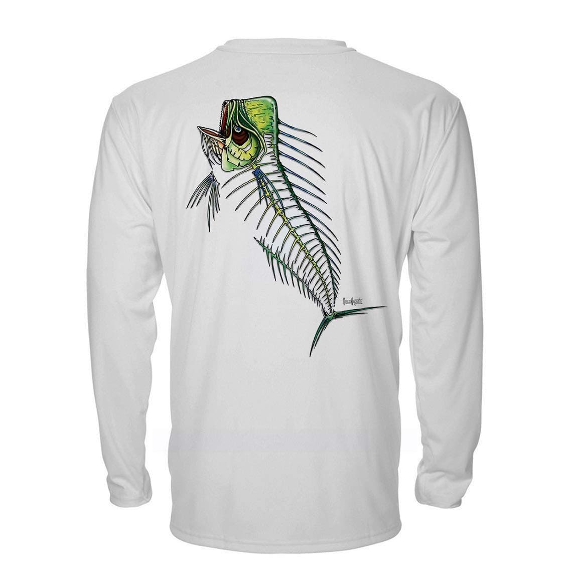 Denali Men's Teaser UPF 50+ Long Sleeve T-Shirt, UV Protection Shirt, Trophy Bones Collection by Marcos Augusto: Mahi