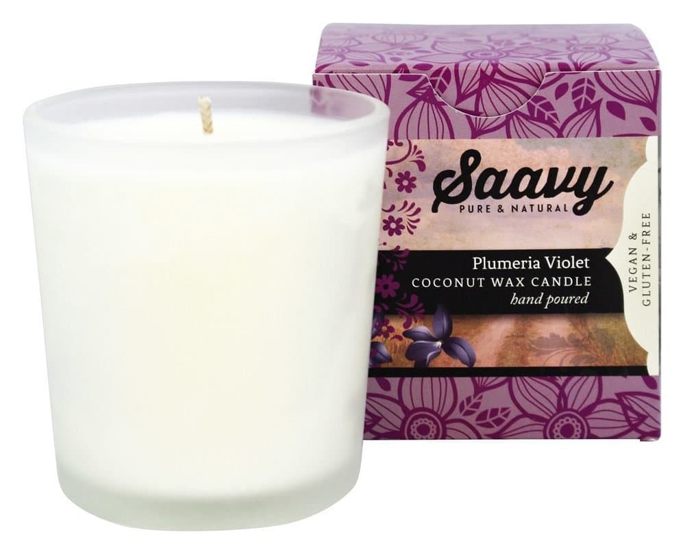 Plumeria Violet Coconut Wax Candle.