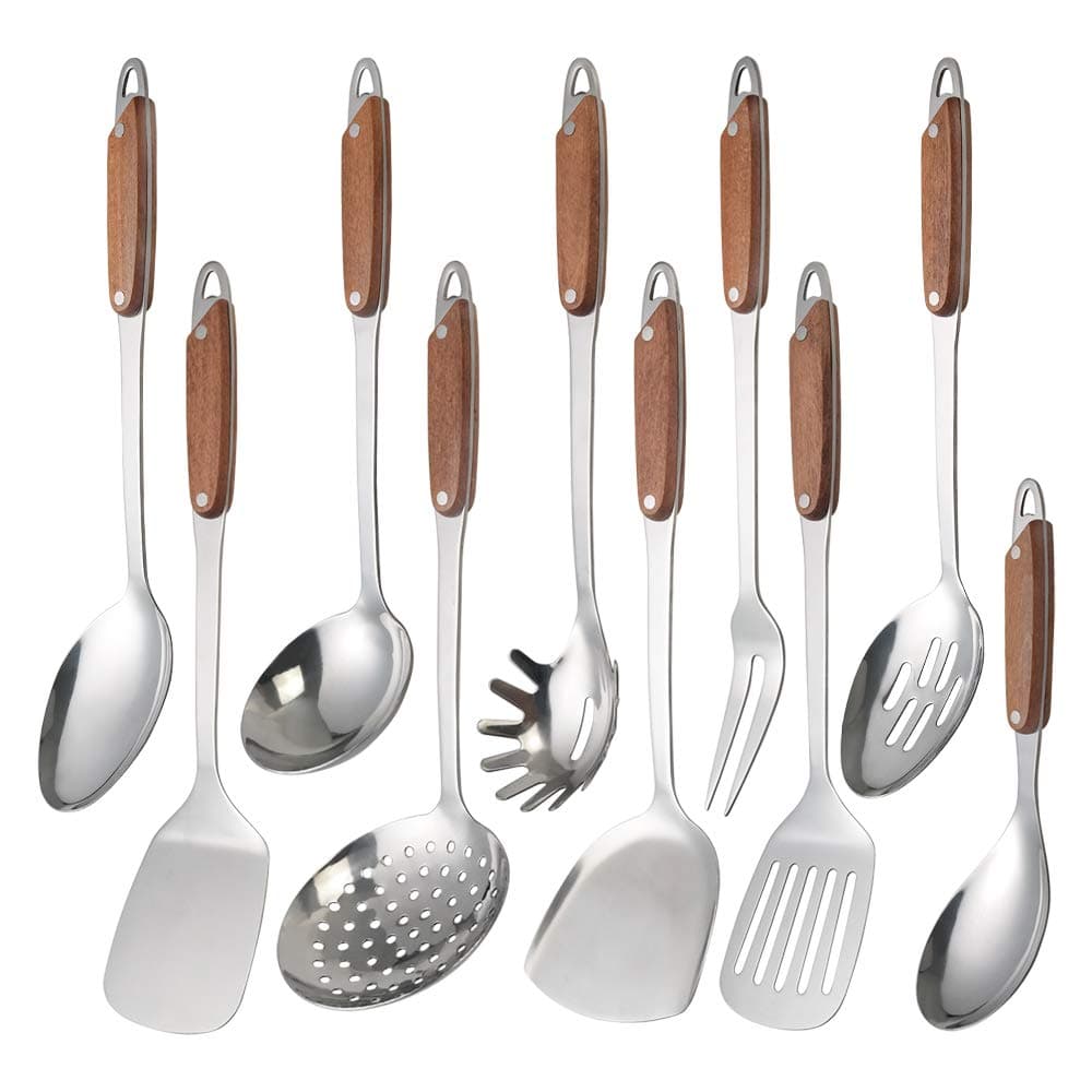 10-Piece Stainless Steel Kitchen Utensil Set, Cooking Utensils