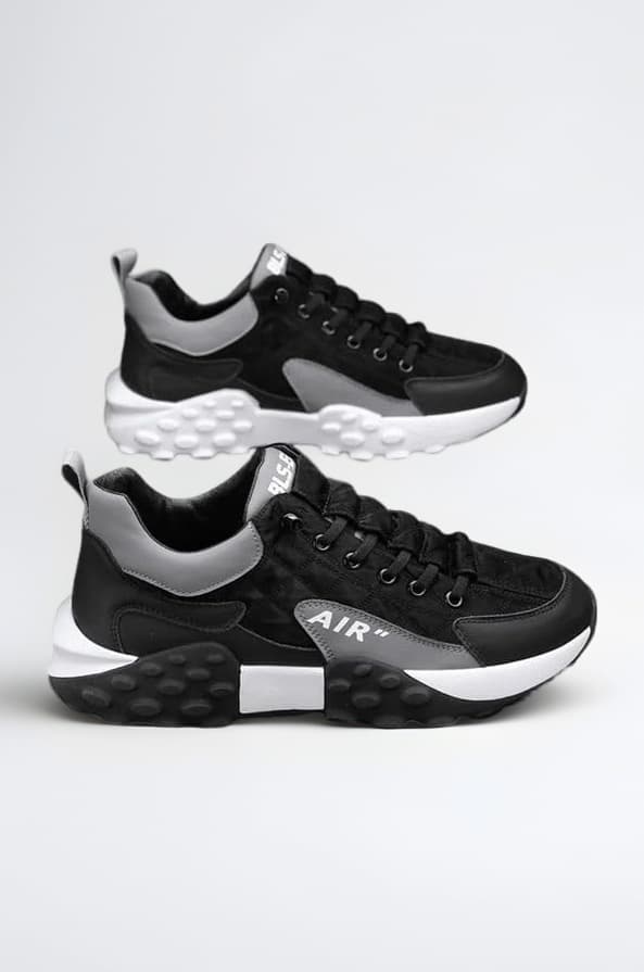 Men's Light Weight Mid Top Platform Fashion Synthetic Leather Sneakers | Sports, AIR Casual Shoes for Mens | Ankle Lace-Up Footwear for Men or Boys