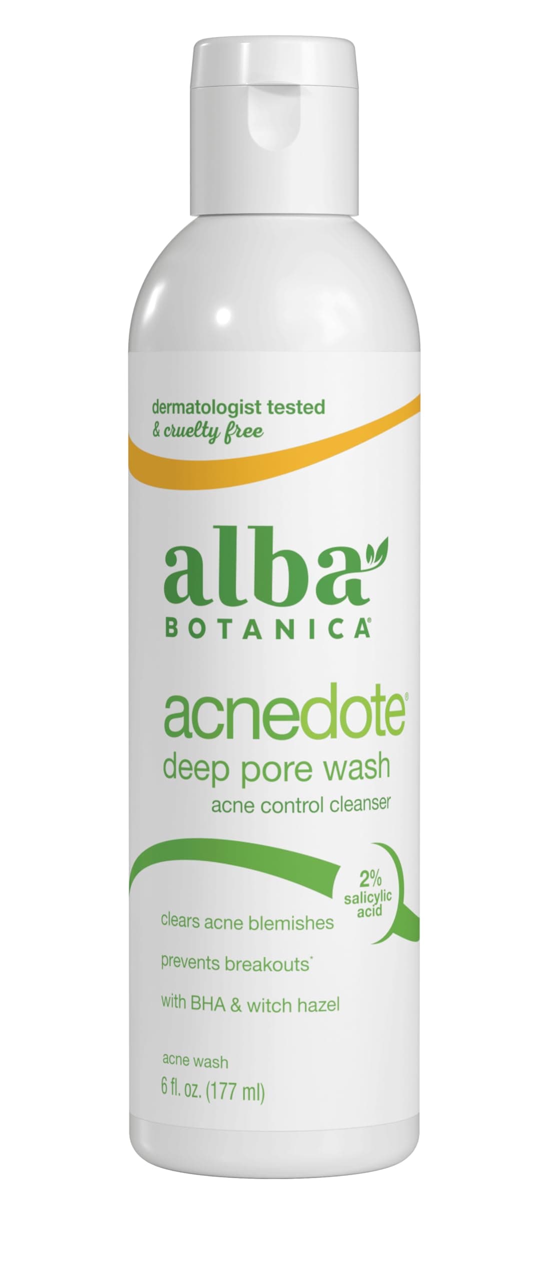Alba Botanica Acne Dote Deep Pore Wash Oil-Free For Unisex 6 oz