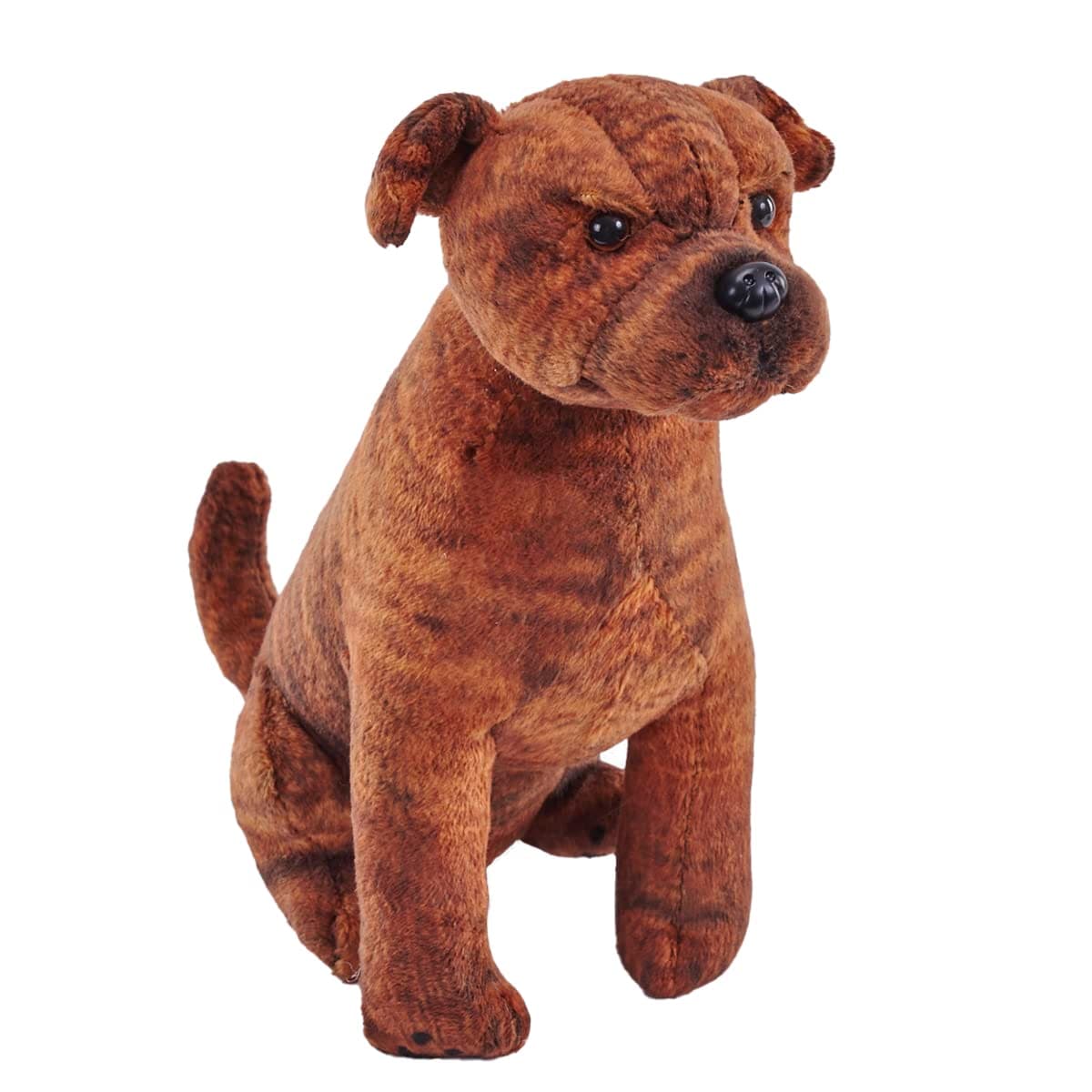 Wild Republic Rescue Dog, Staffordshire Bull Terrier, Stuffed Animal, with Sound, 5.5 inches, Gift for Kids, Plush Toy, Fill is Spun Recycled Water Bottles