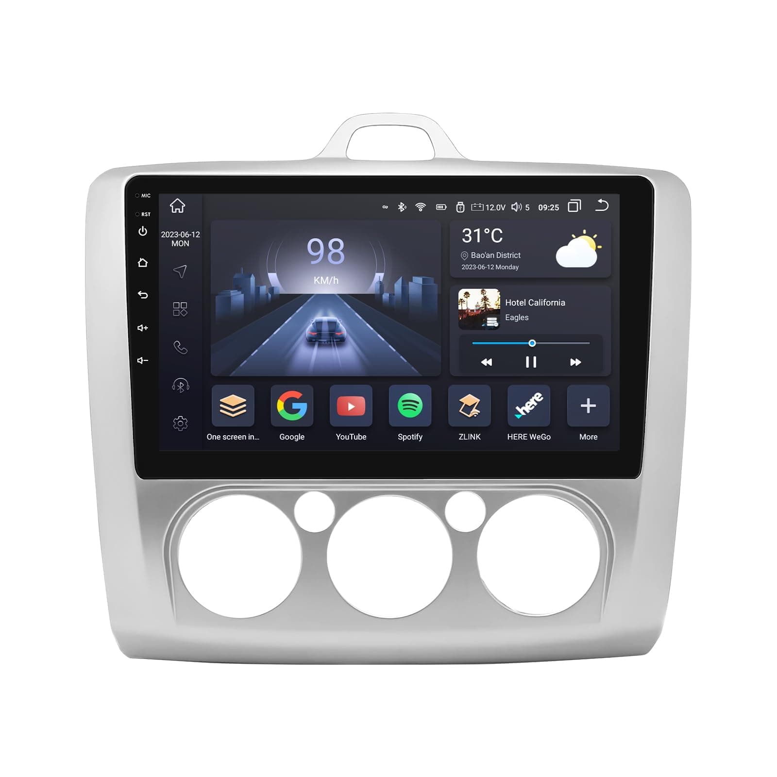 Android 10 system 9 Inch Capacitive Touch Screen Car Stereo Multimedia Player GPS Navi with Bluetooth Mirror-link TPMS USB SWC FM Radio Audio for Ford Focus Exi MT 2004-2011