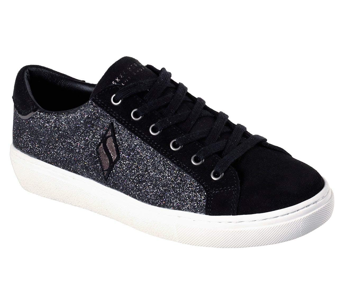 Street Goldie Glitter Kicks Womens Sneakers Black 6