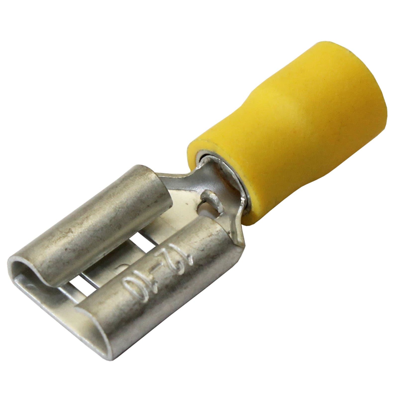 50 x Yellow 9.5mm Female Spade Connector Speaker Crimp Terminal